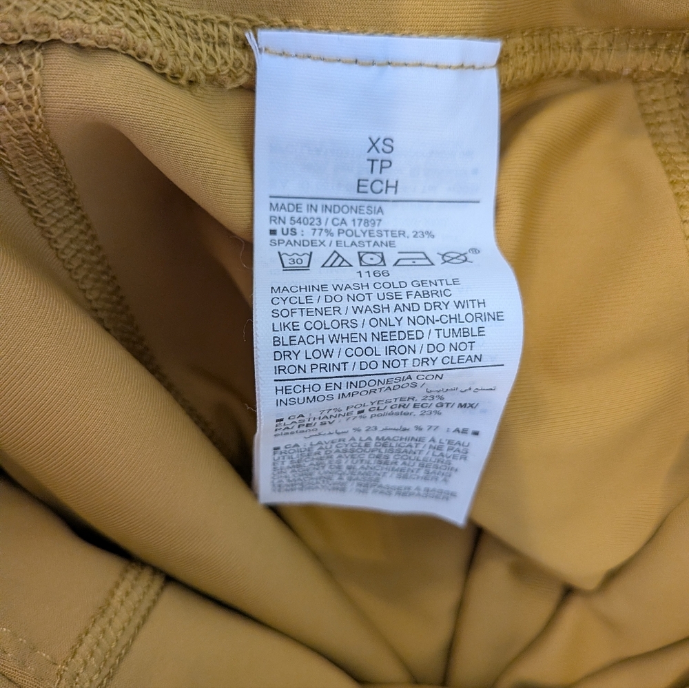 Old Navy Active Powersoft Set Crop High-Rise Leggings & Top Yellow Sz S & XS - Picture 11 of 11